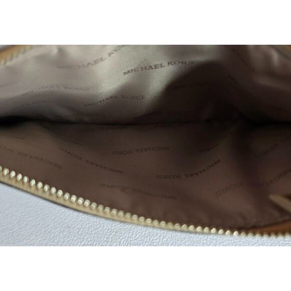 Michael Kors Adele Double-Zip Wristlet WALLET BEIGE Leather One Size - Picture 12 of 12